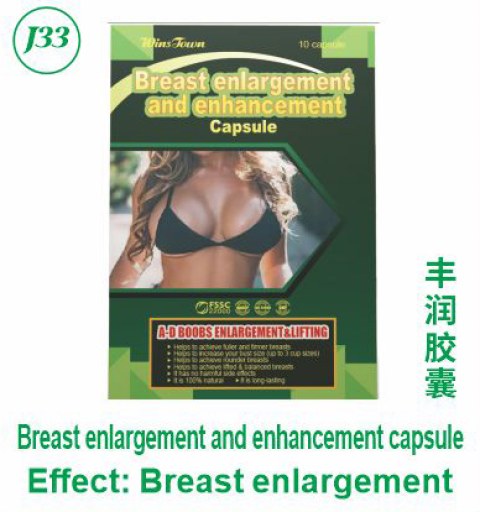 Breast enlargement and enhancement capsule